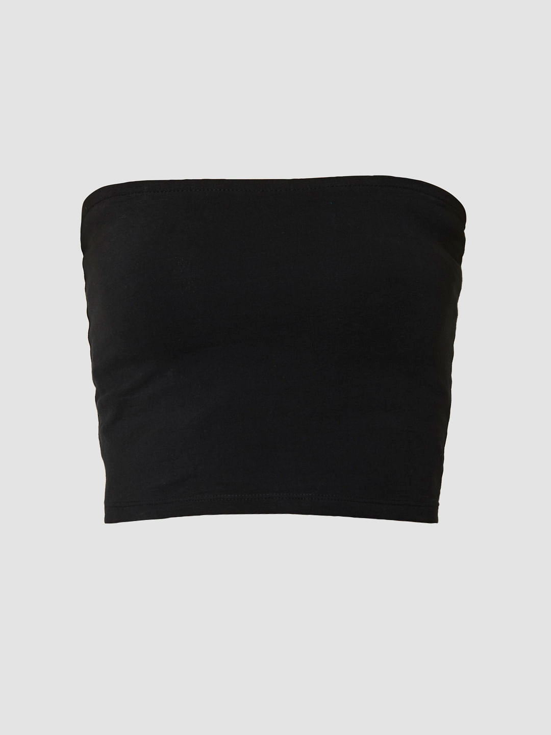 Black Cropped Bandeau