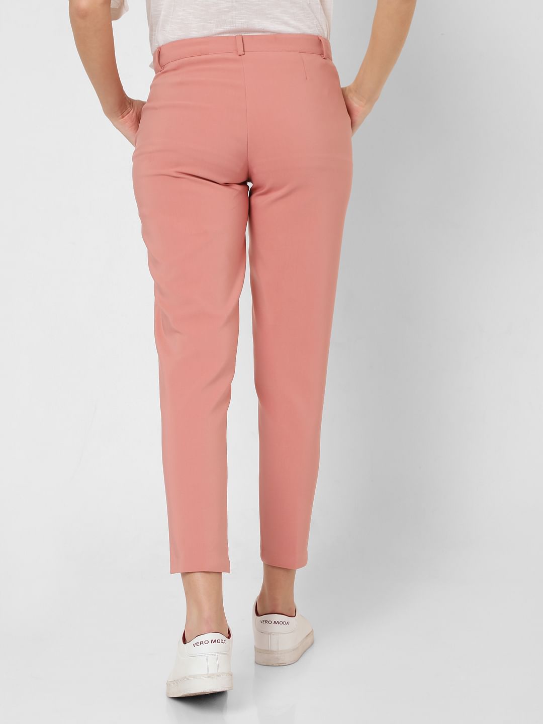 Pink Mid Rise Co-Ord Set Trousers