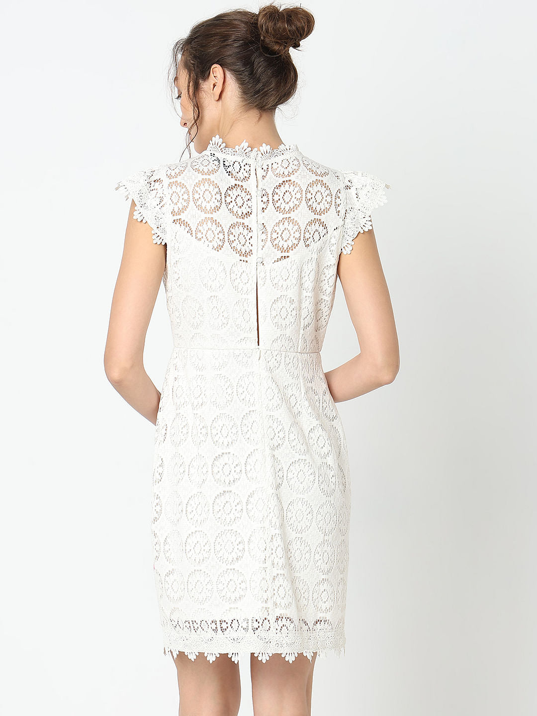 White Floral Lace Dress