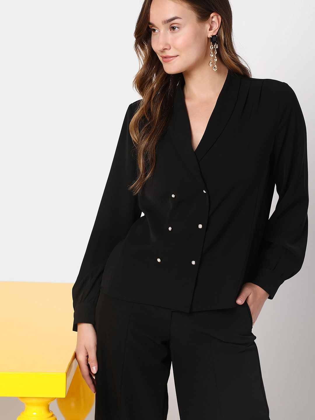 Black Pearl Embellished Top