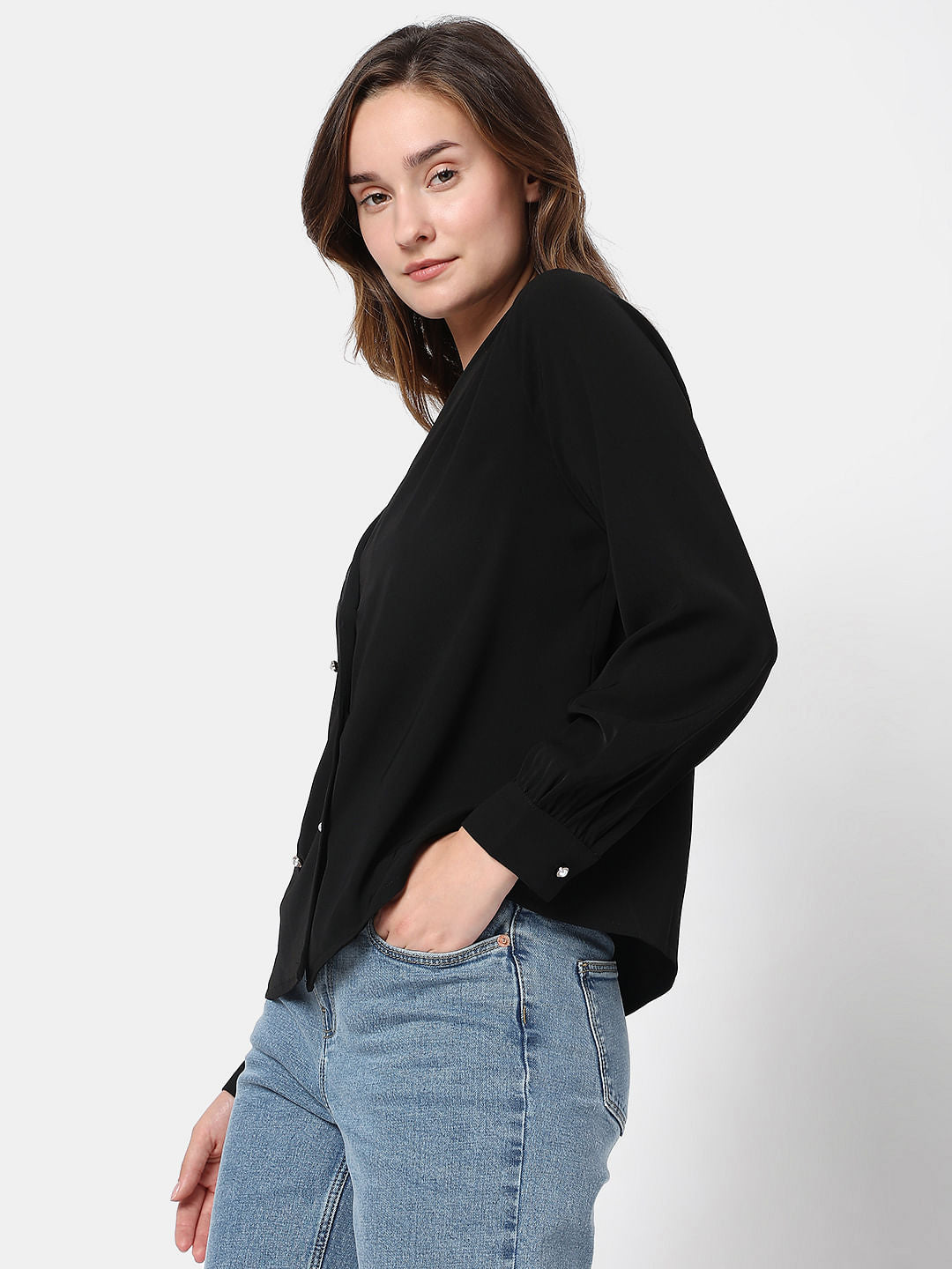 Black Pearl Embellished Top