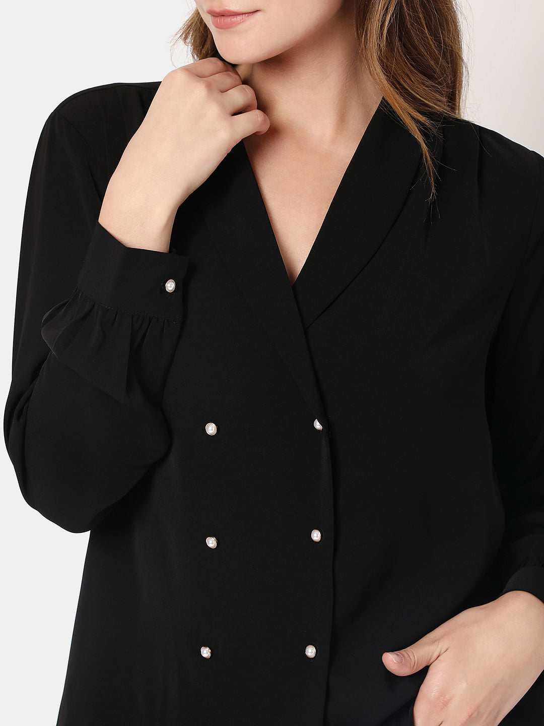 Black Pearl Embellished Top