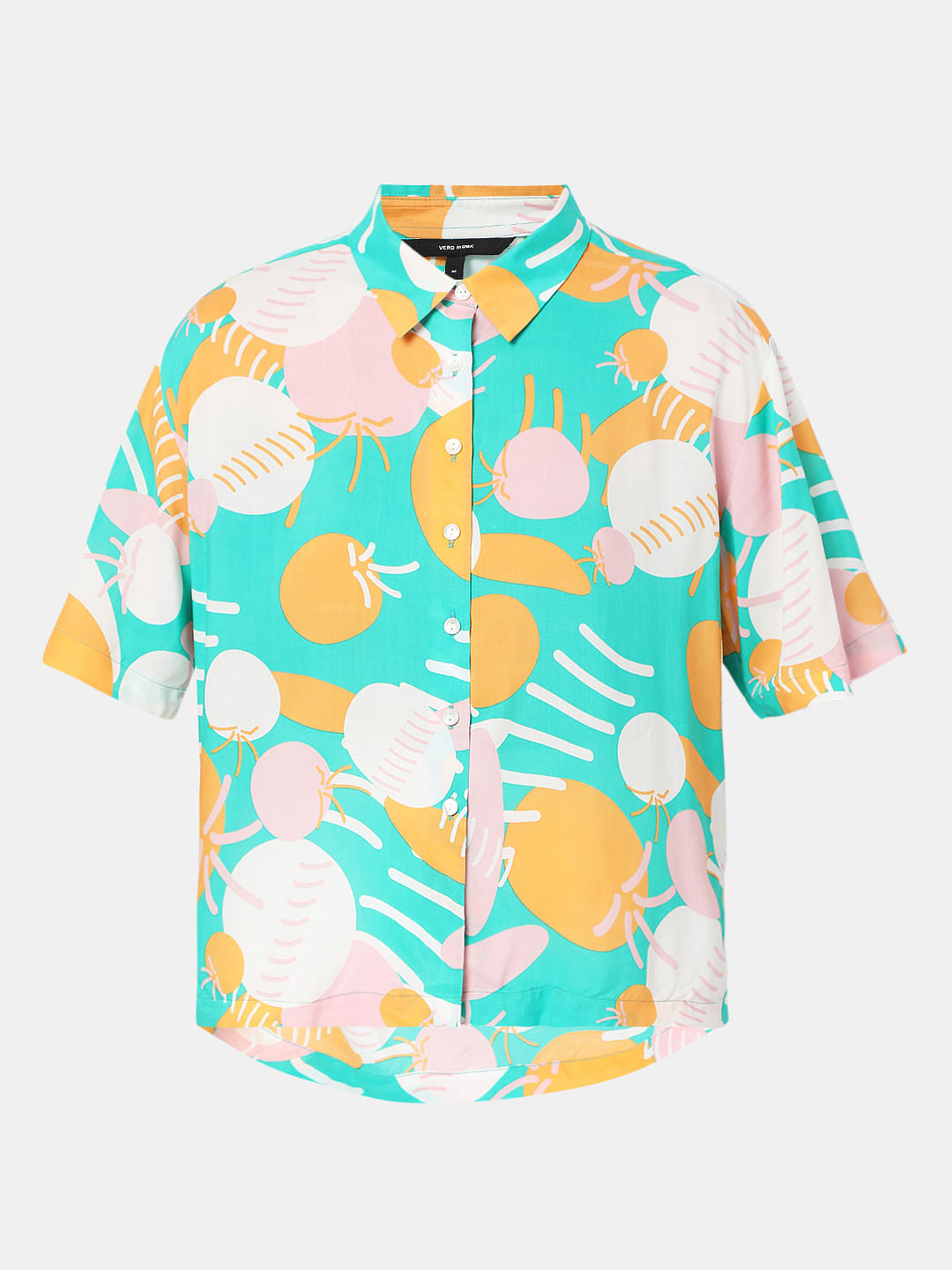 Green Abstract Print Shirt