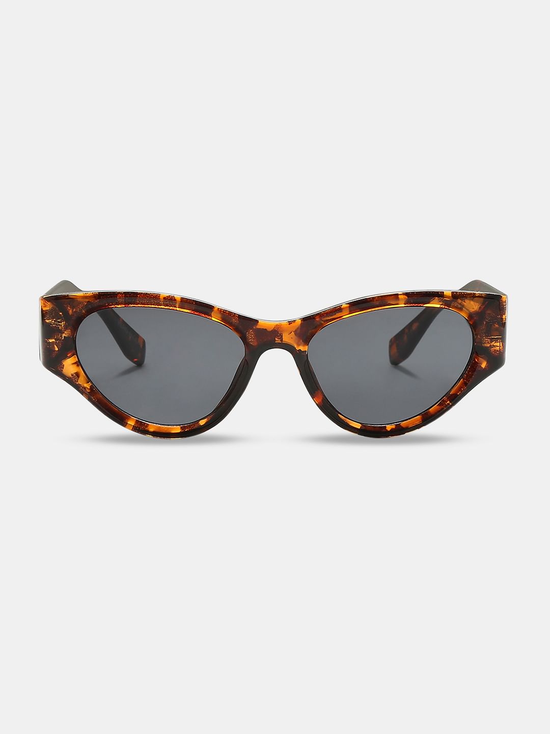 Brown Retro Cat-Eye Sunglasses