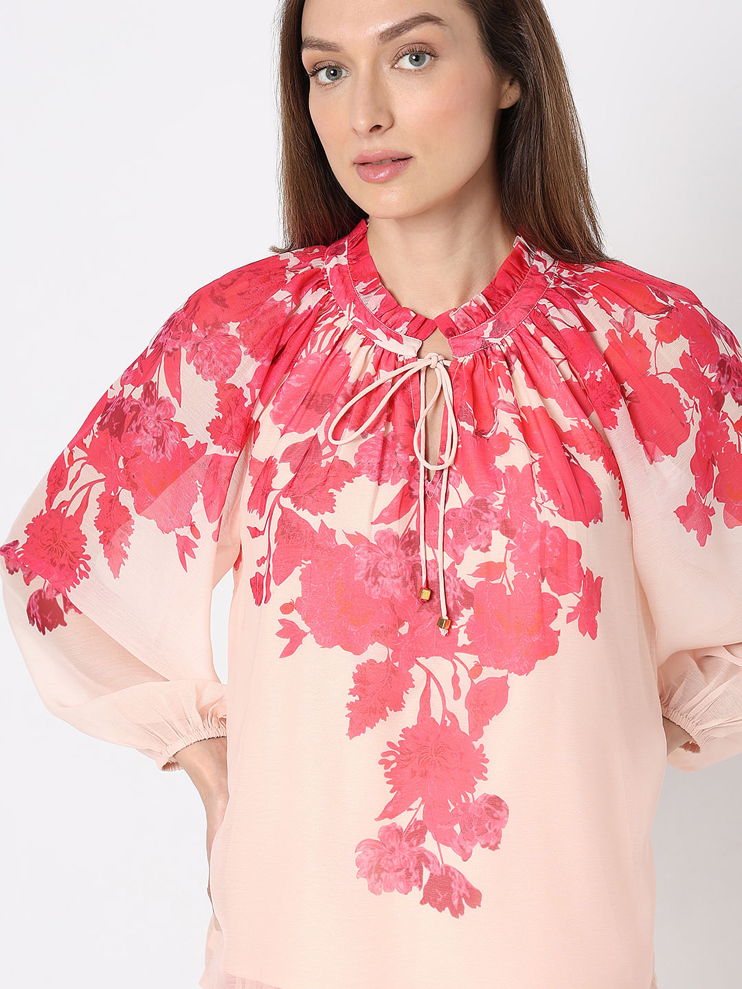 Pink Floral Co-Ord Set Top