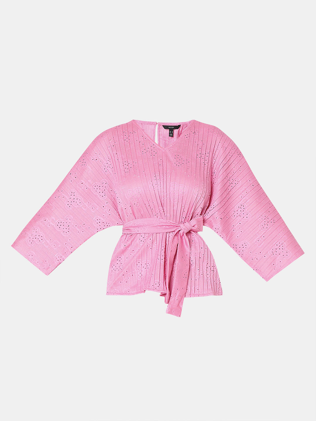 Pink Plisse Co-Ord Set Top