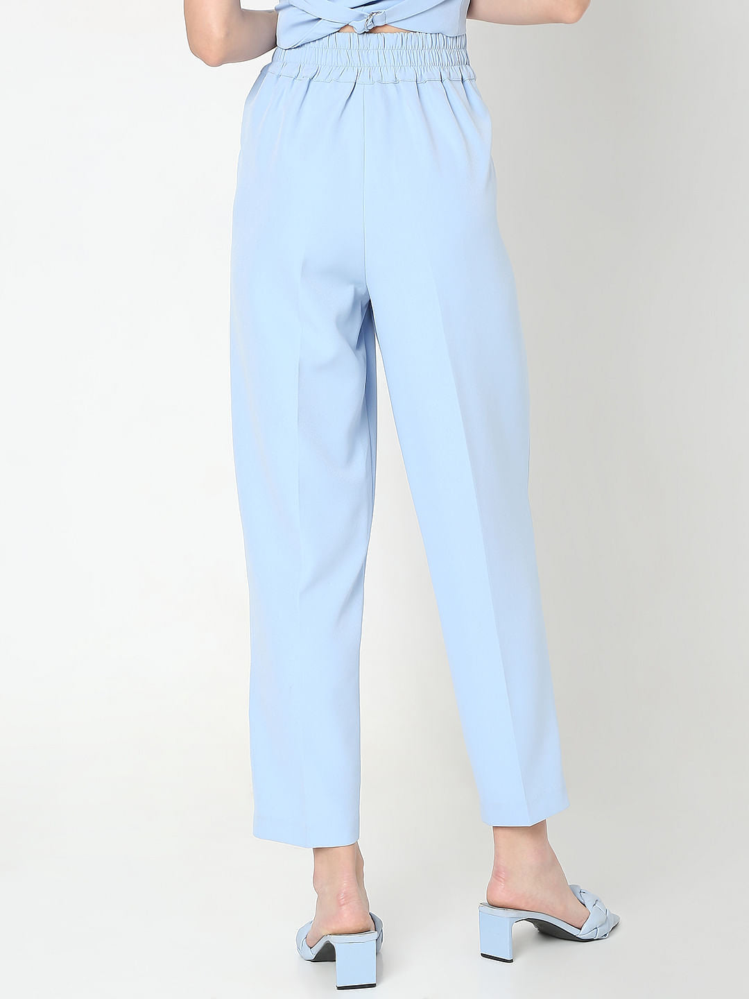 Blue Straight Fit Co-Ord Set Pants