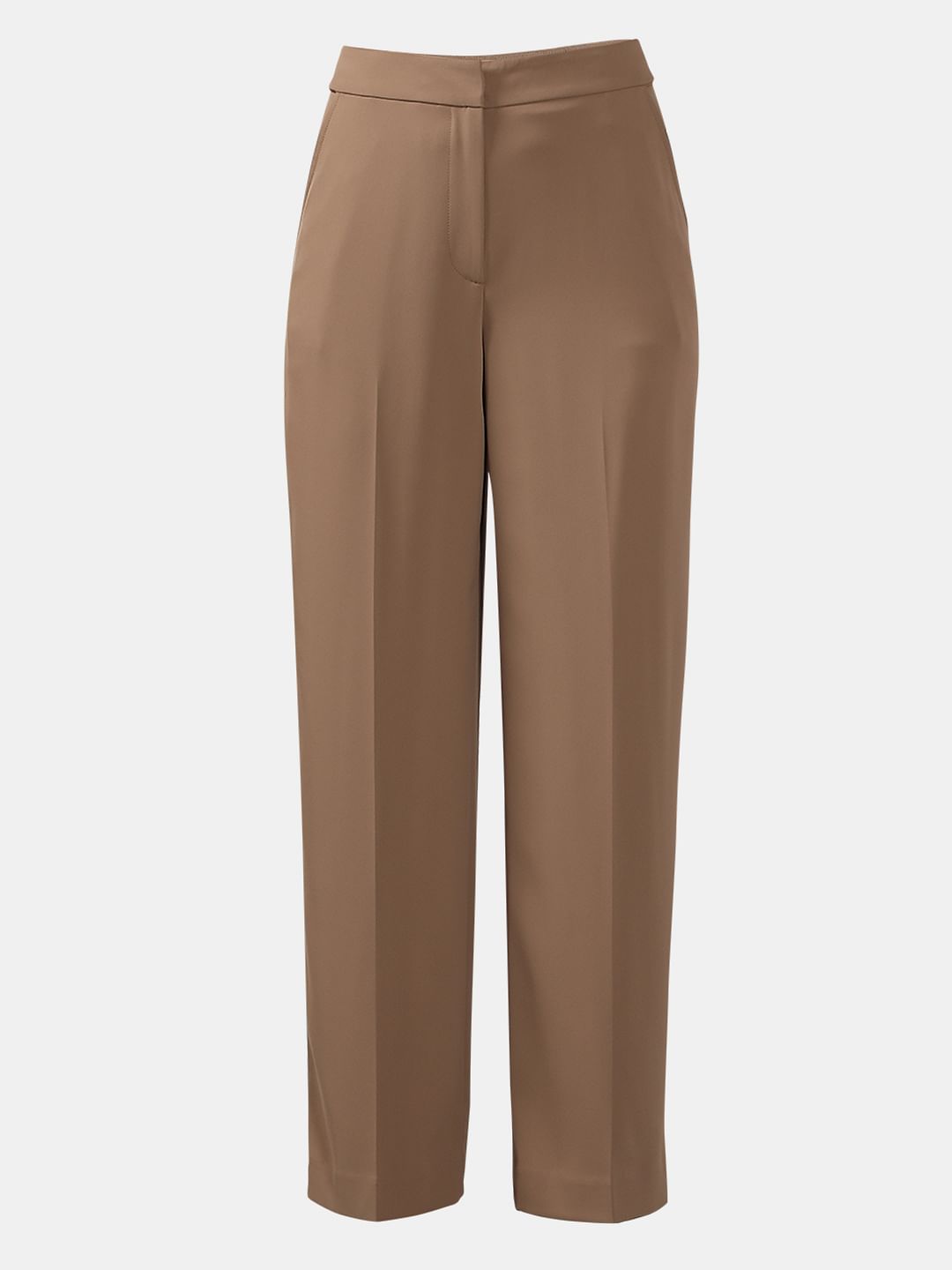 Brown High Rise Flared Pants