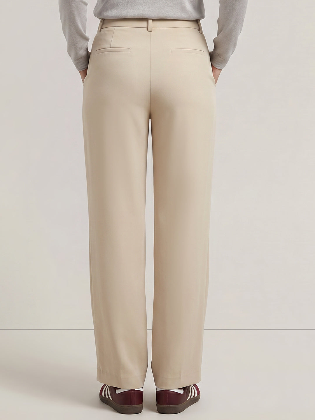 Women Straight Fit High-Rise Trousers