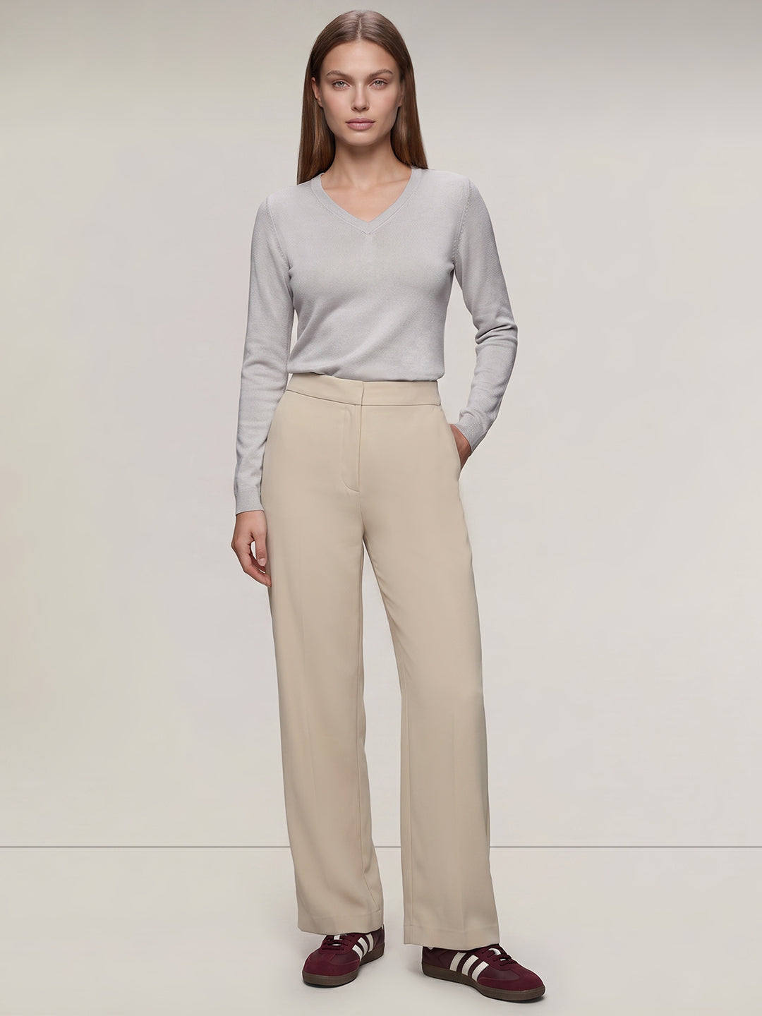 Women Straight Fit High-Rise Trousers
