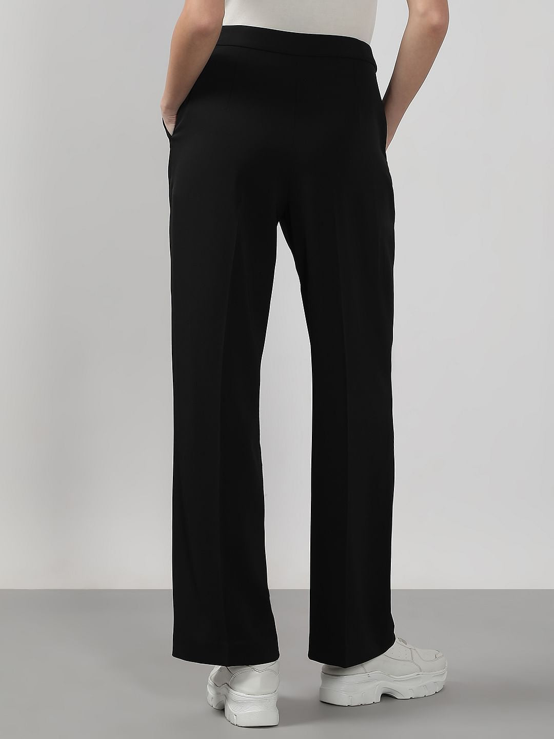 Black High Rise Flared Pants