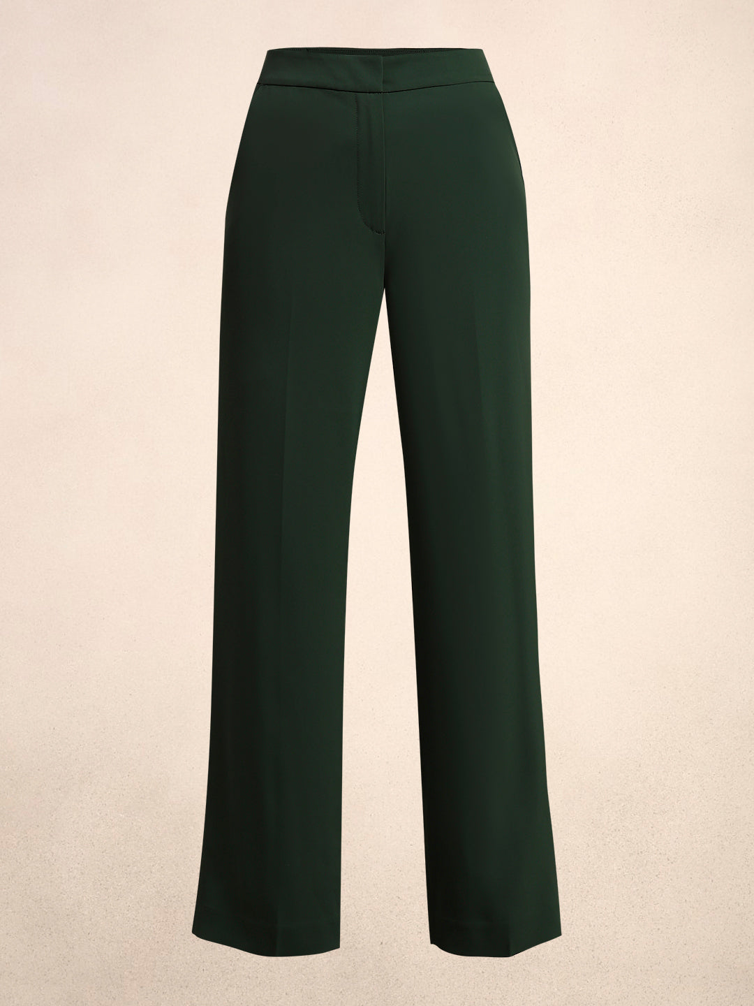High Rise Wide Leg Pants - Green