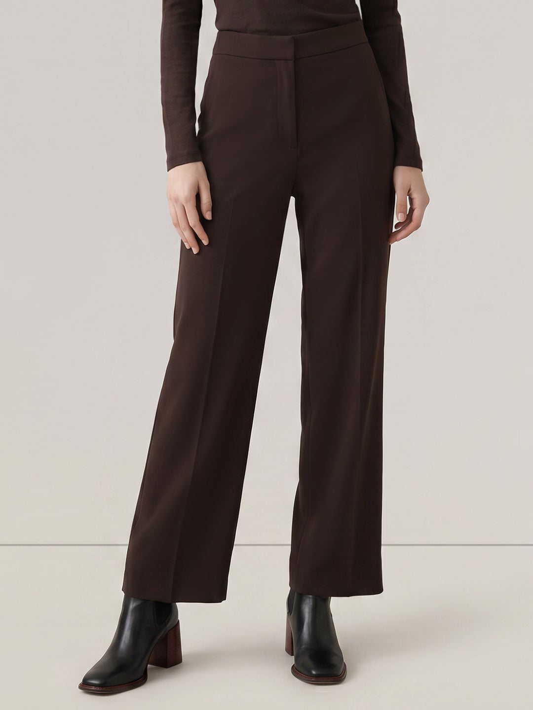 Dark Brown High Rise Pants
