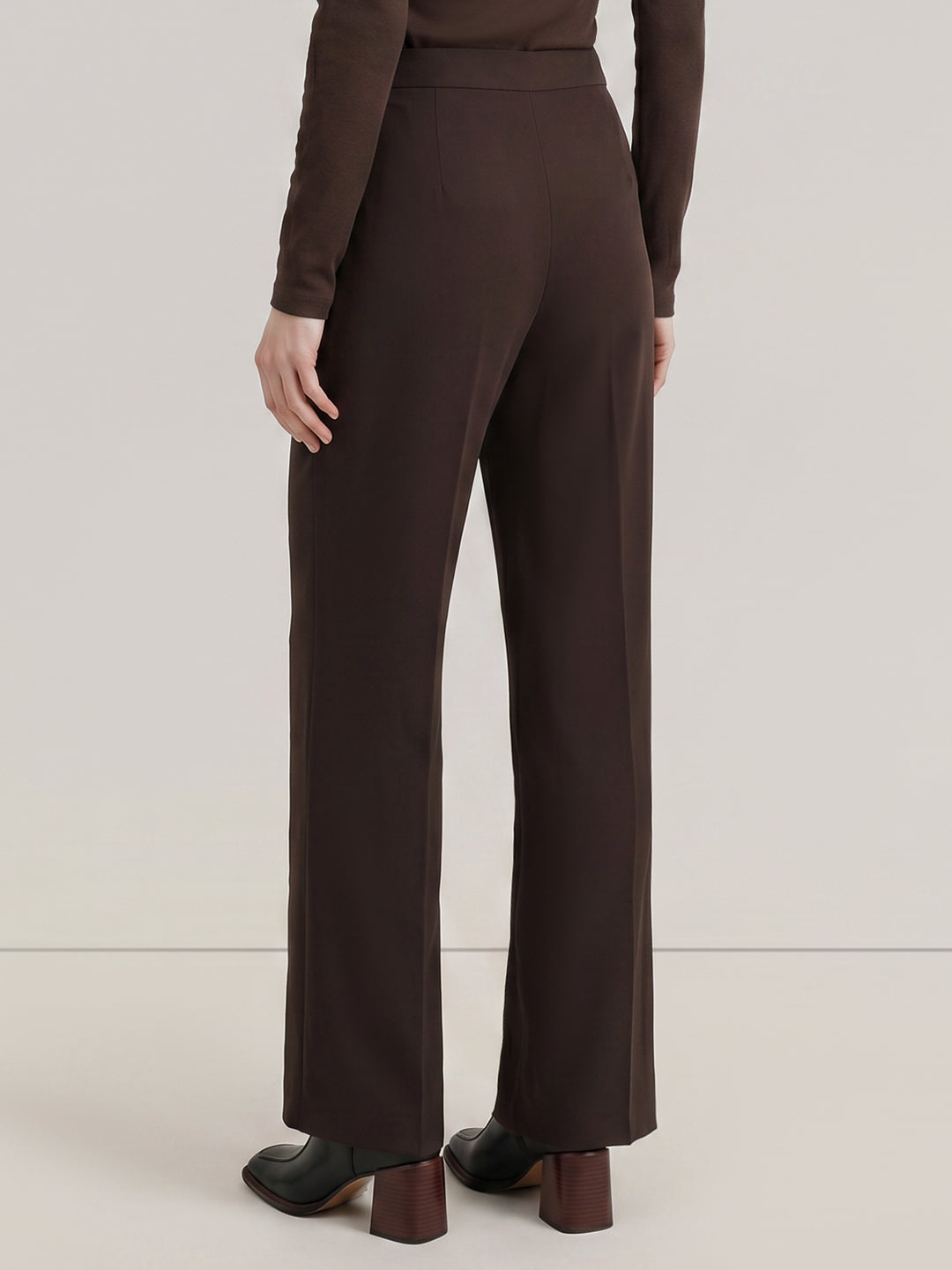 Dark Brown High Rise Pants