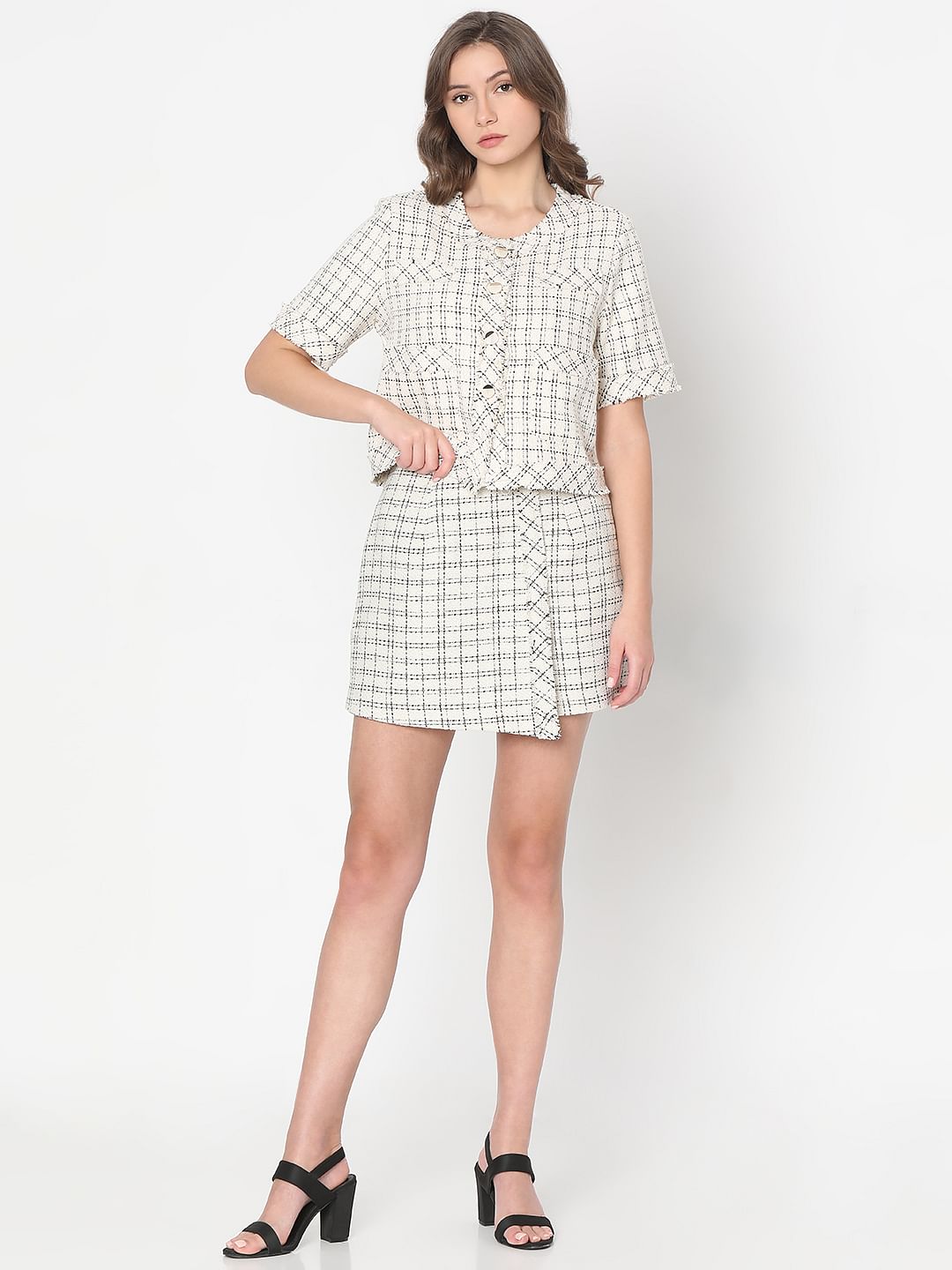 Off-White Check Co-Ord Set Jacket