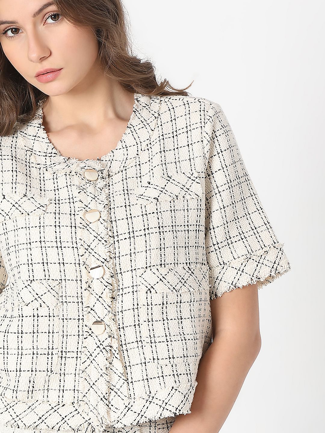 Off-White Check Co-Ord Set Jacket