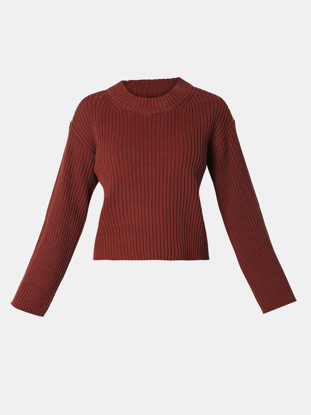 Brick Red Knitted Pullover