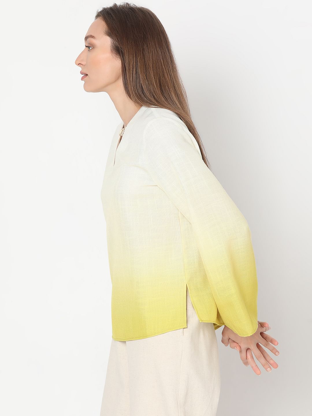 Yellow Ombre Top
