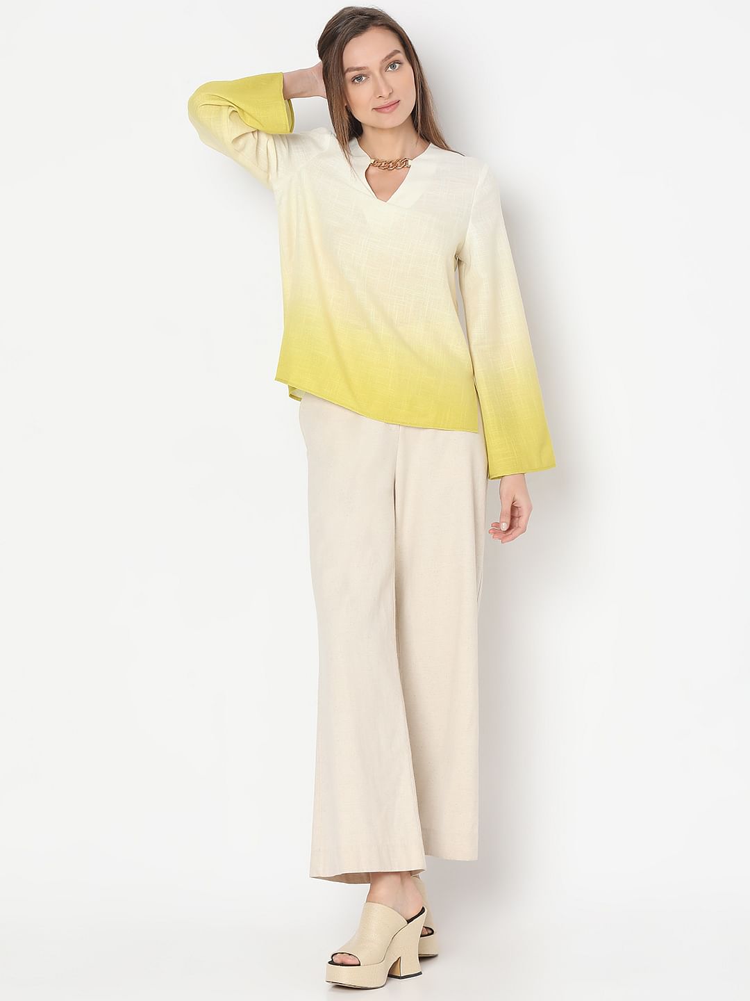Yellow Ombre Top