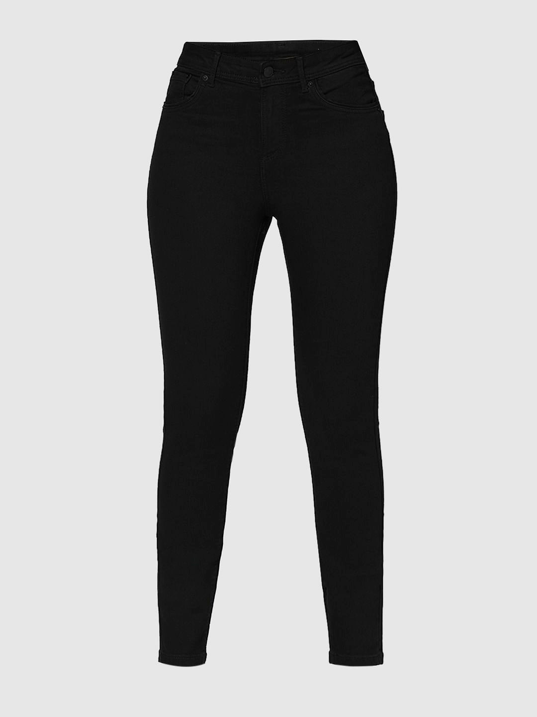 I.Scenery By Vero Moda Black Mid Rise Wendy Skinny Fit Jeans