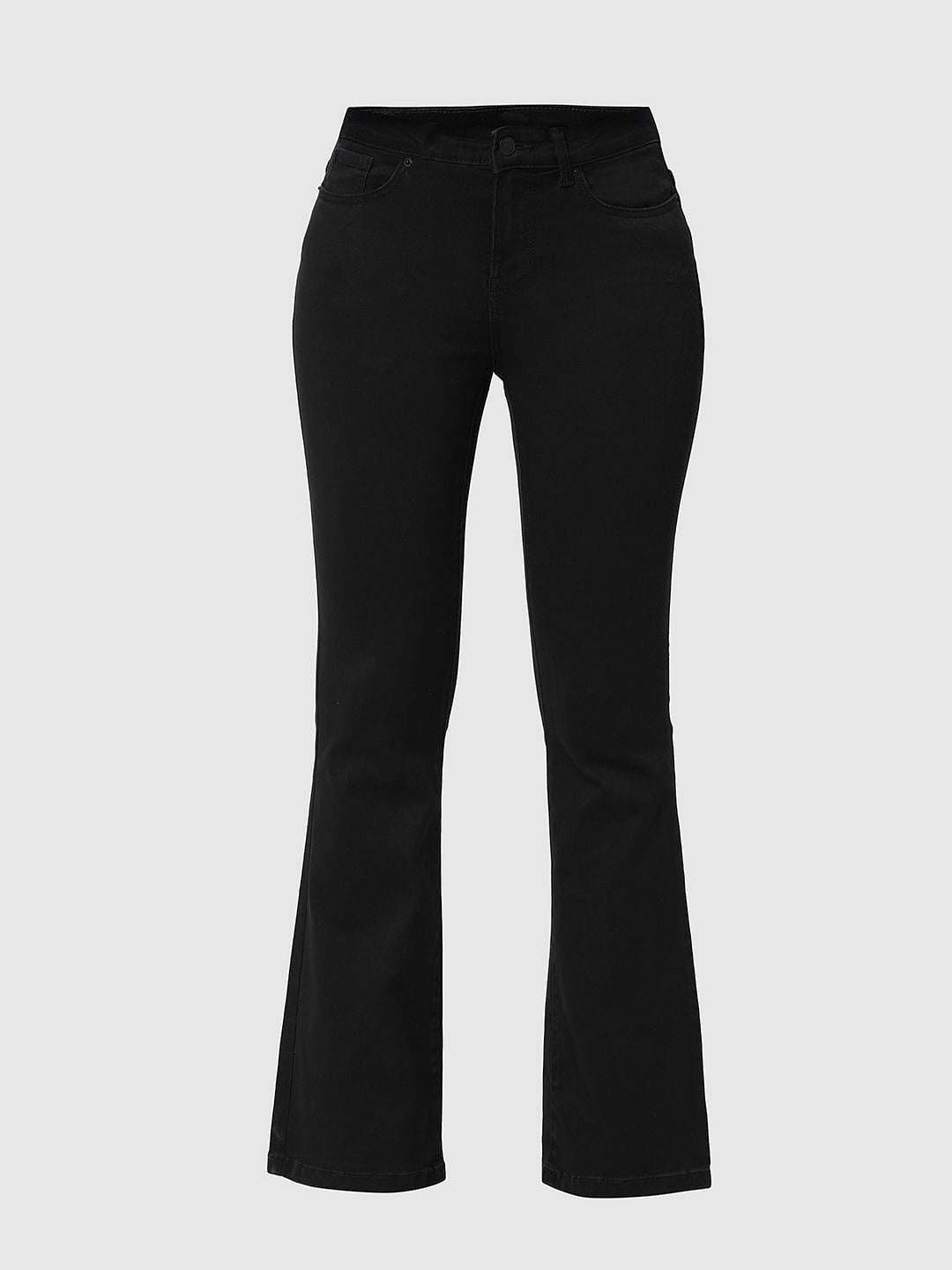 I.Scenery By Vero Moda Black Mid Rise Bootcut Jeans