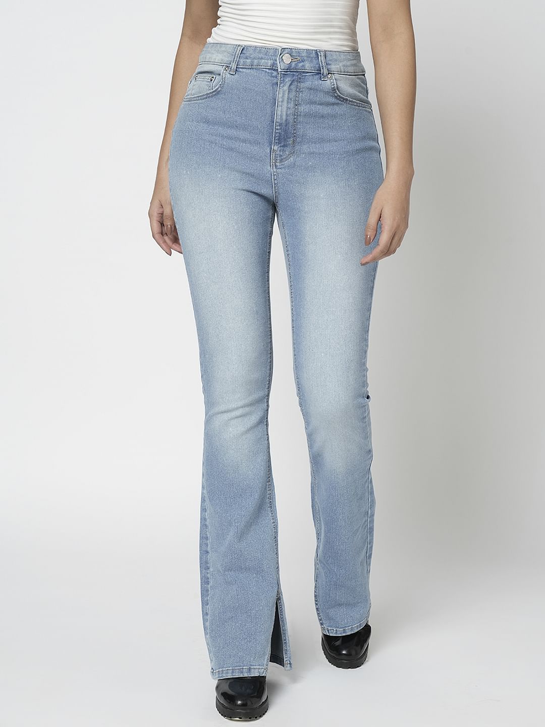 I.Scenery By Vero Moda Light Blue High Rise Petra Bootcut Jeans