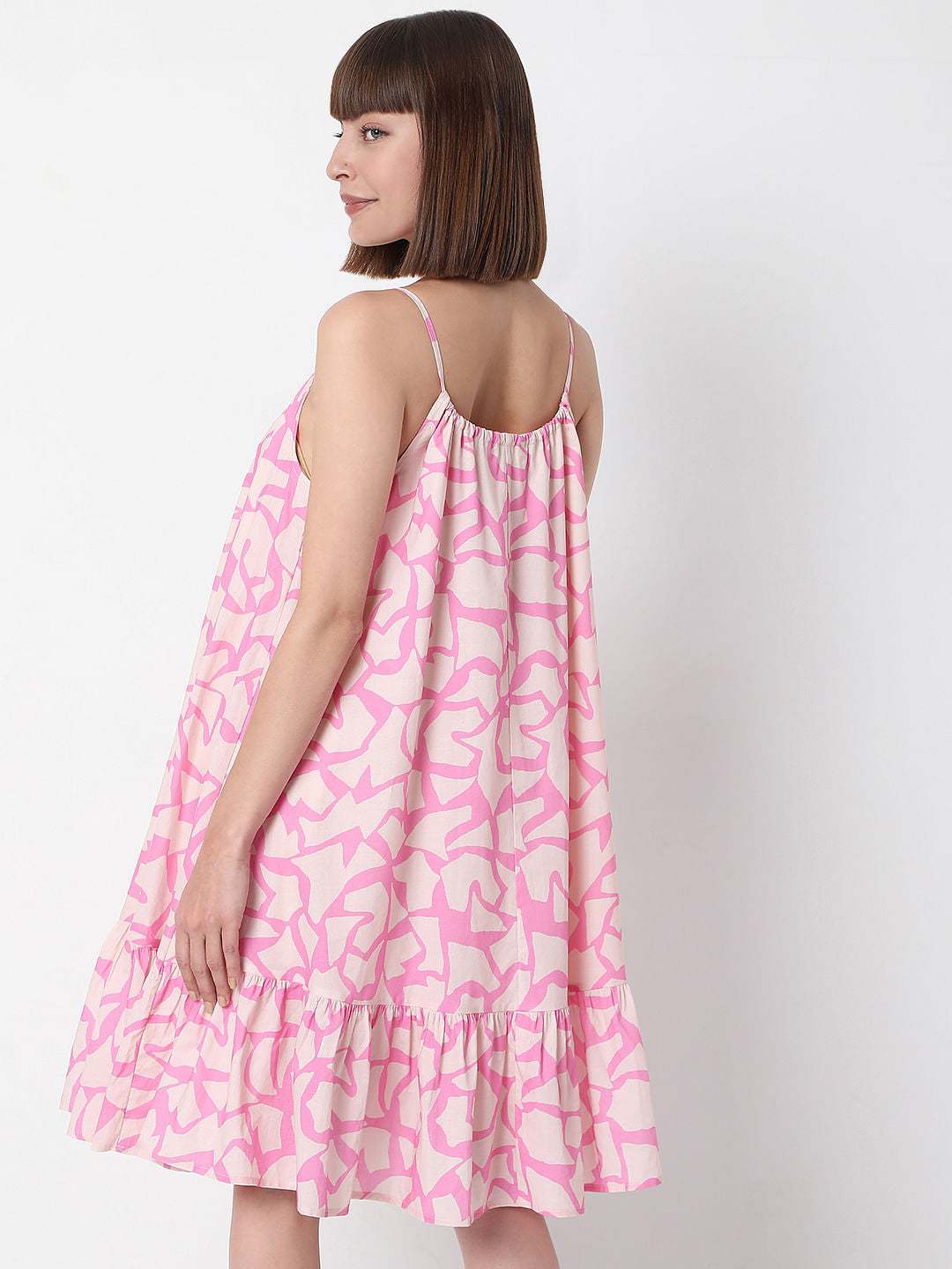 Pink Strappy Shift Drees