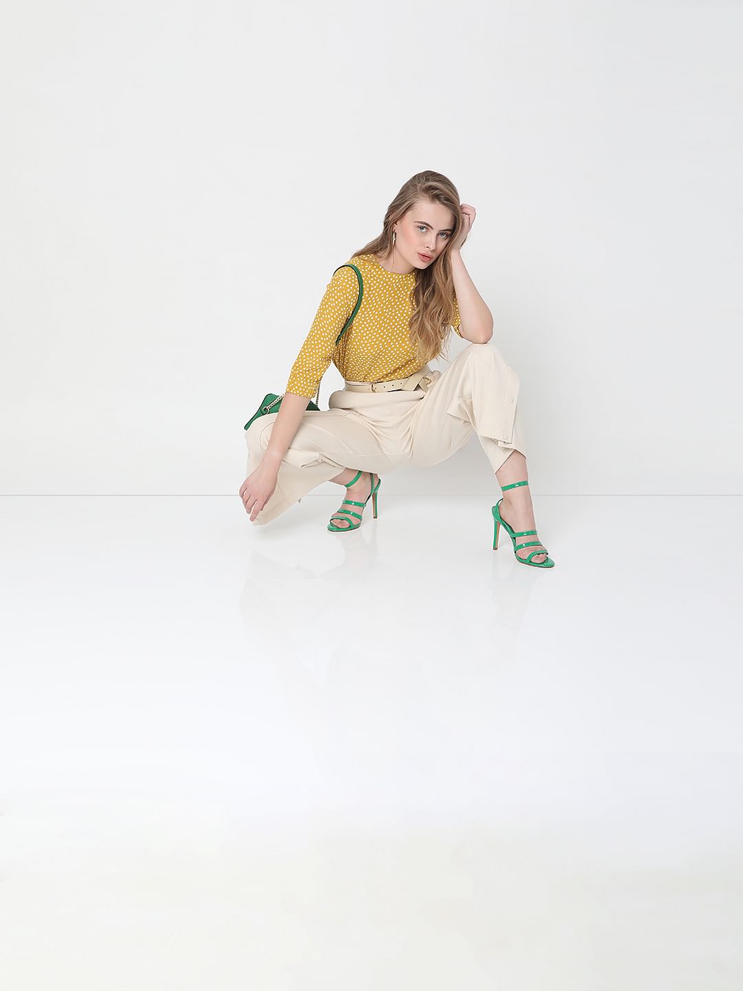 Yellow Polka Dot Top