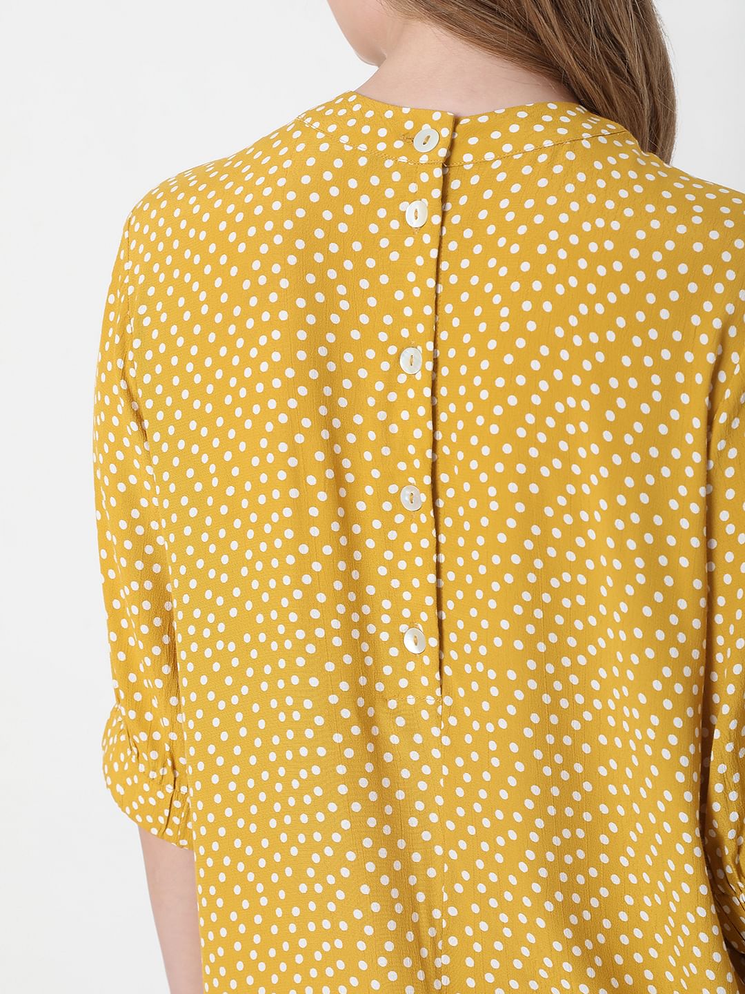 Yellow Polka Dot Top