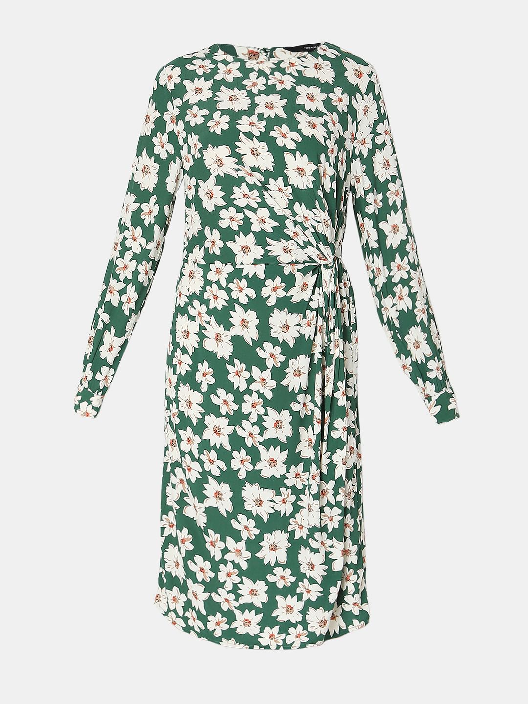 Green Floral Midi Dress