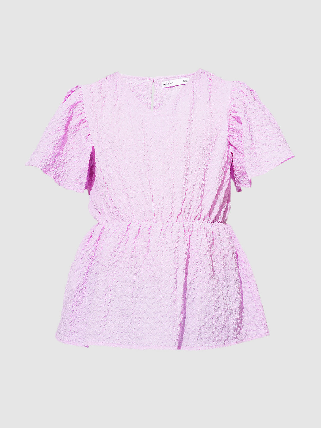Girls Lilac Peplum Top