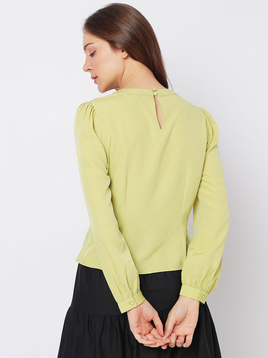 Green Cut-Out Top