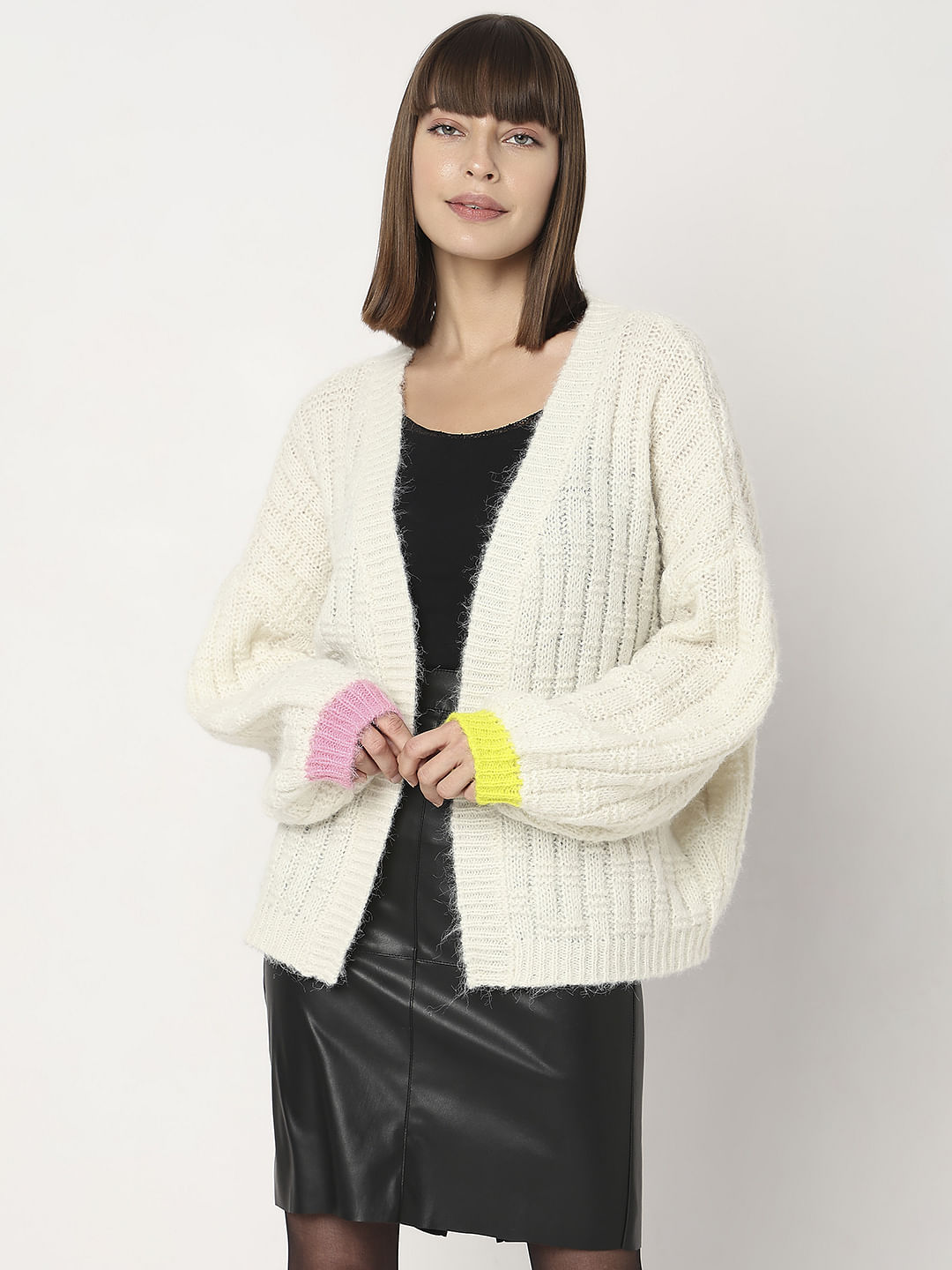 Off-White Front Open Cardigan