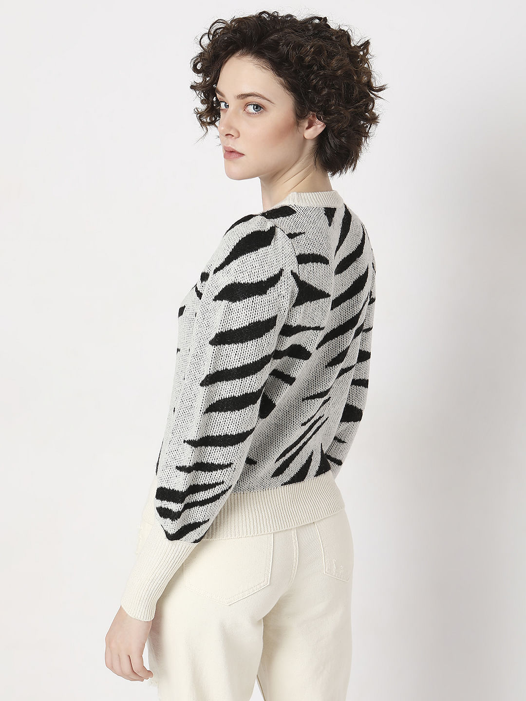Black Printed Pullover