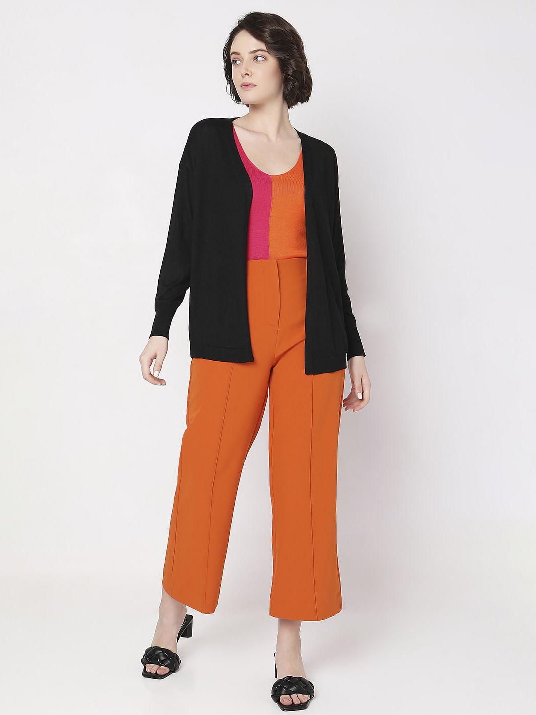 Black Open Cardigan