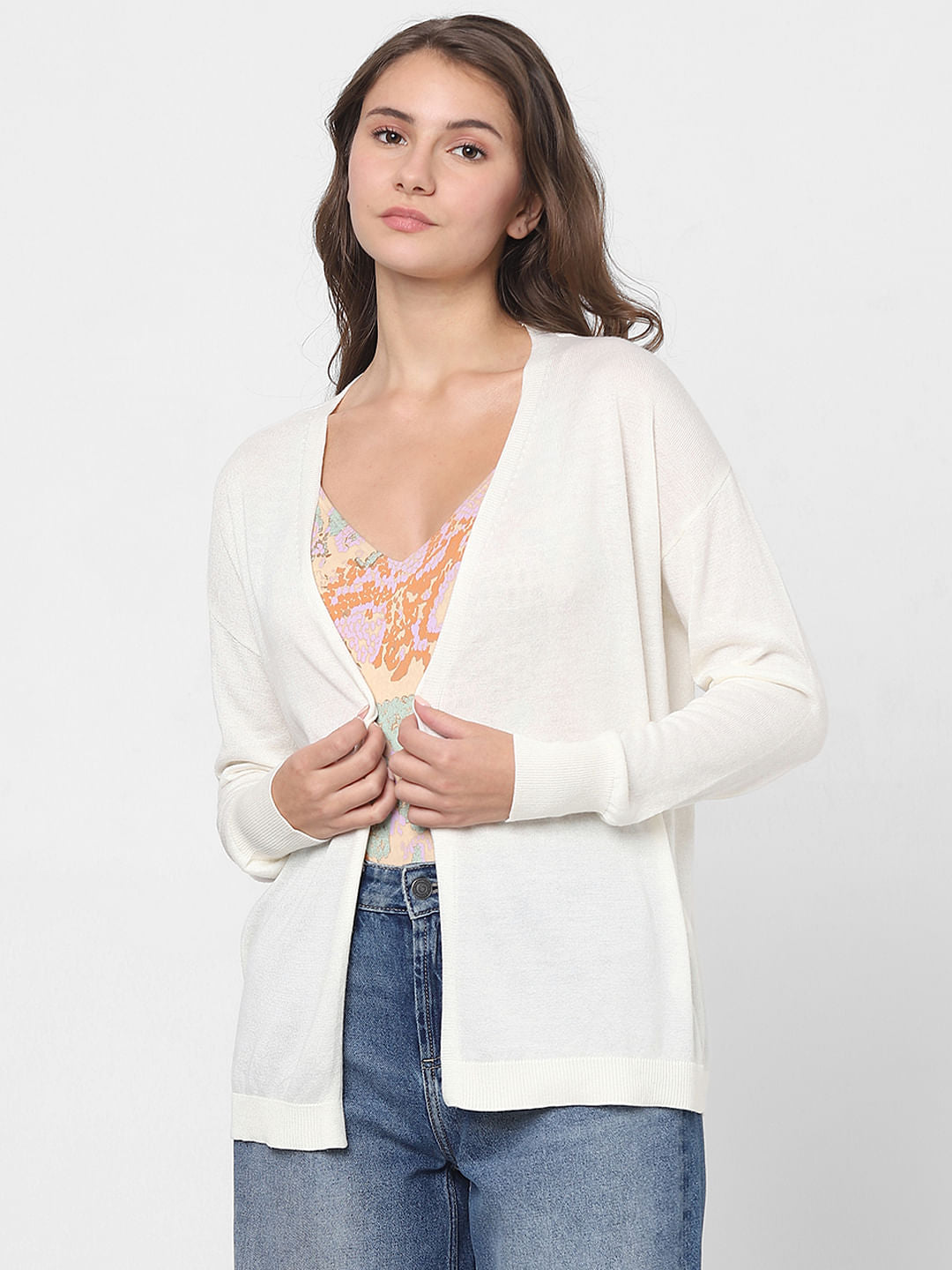 Off-White Front Open Cardigan