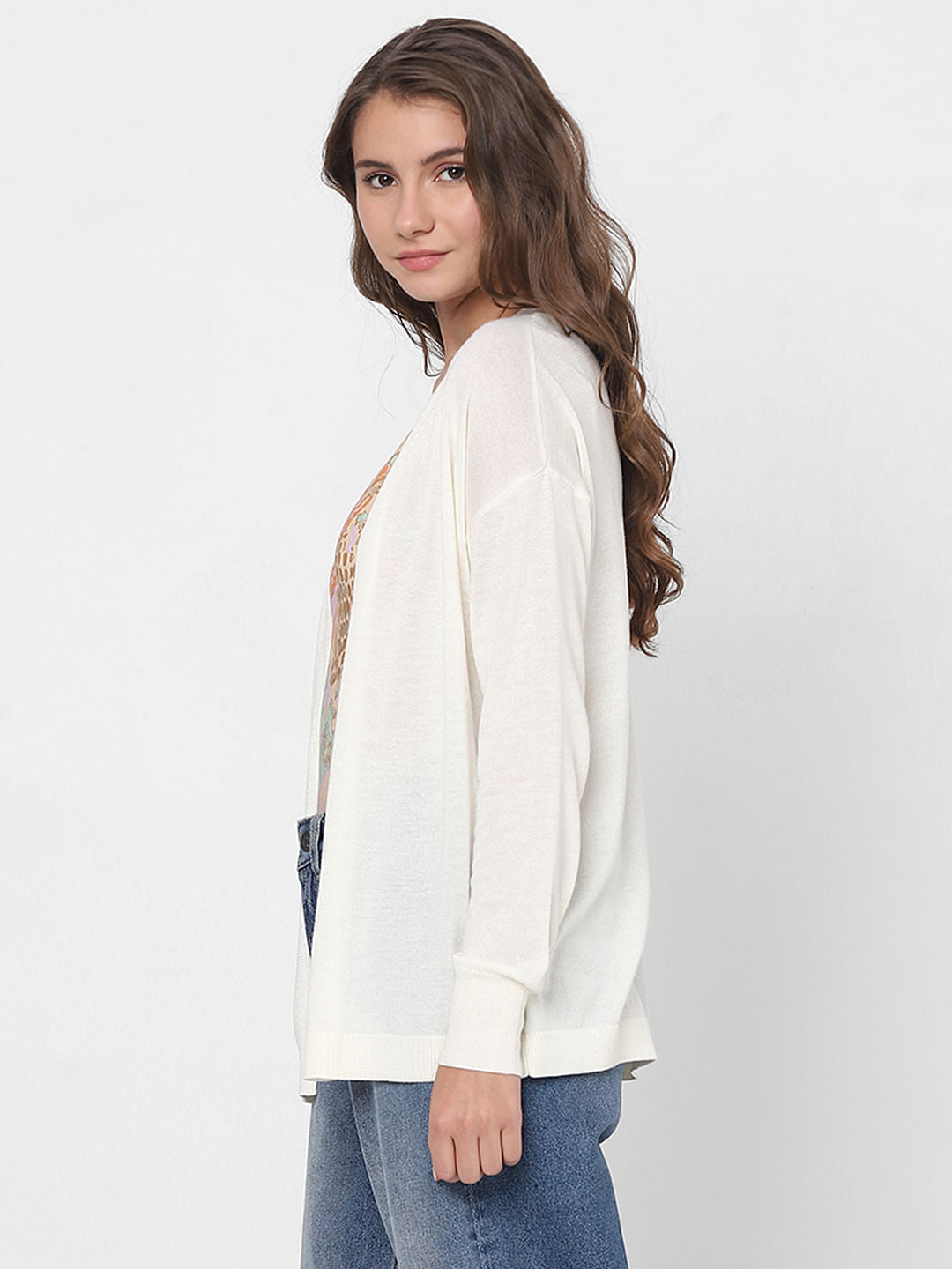 Off-White Front Open Cardigan