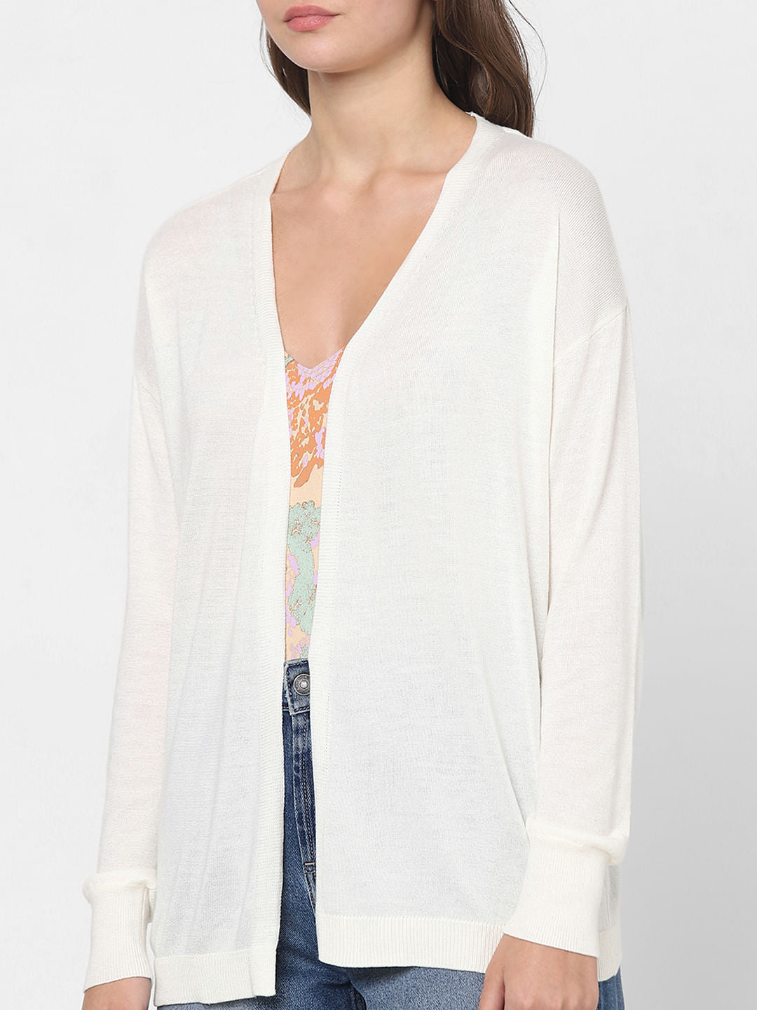 Off-White Front Open Cardigan