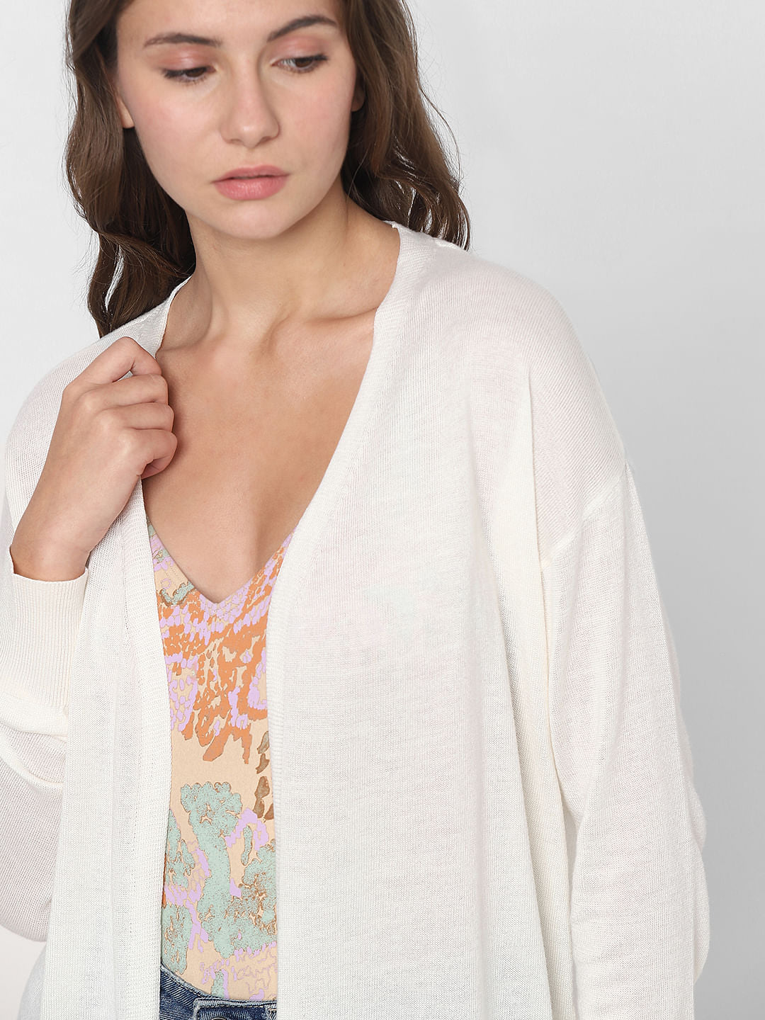 Off-White Front Open Cardigan