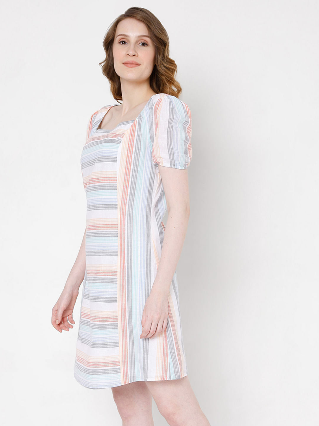 Multi-Coloured Yarn Dyed Dress