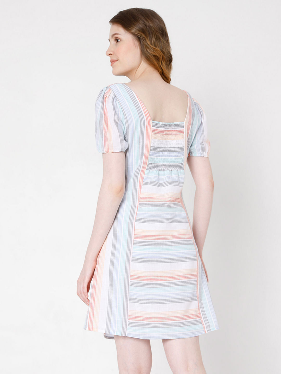Multi-Coloured Yarn Dyed Dress