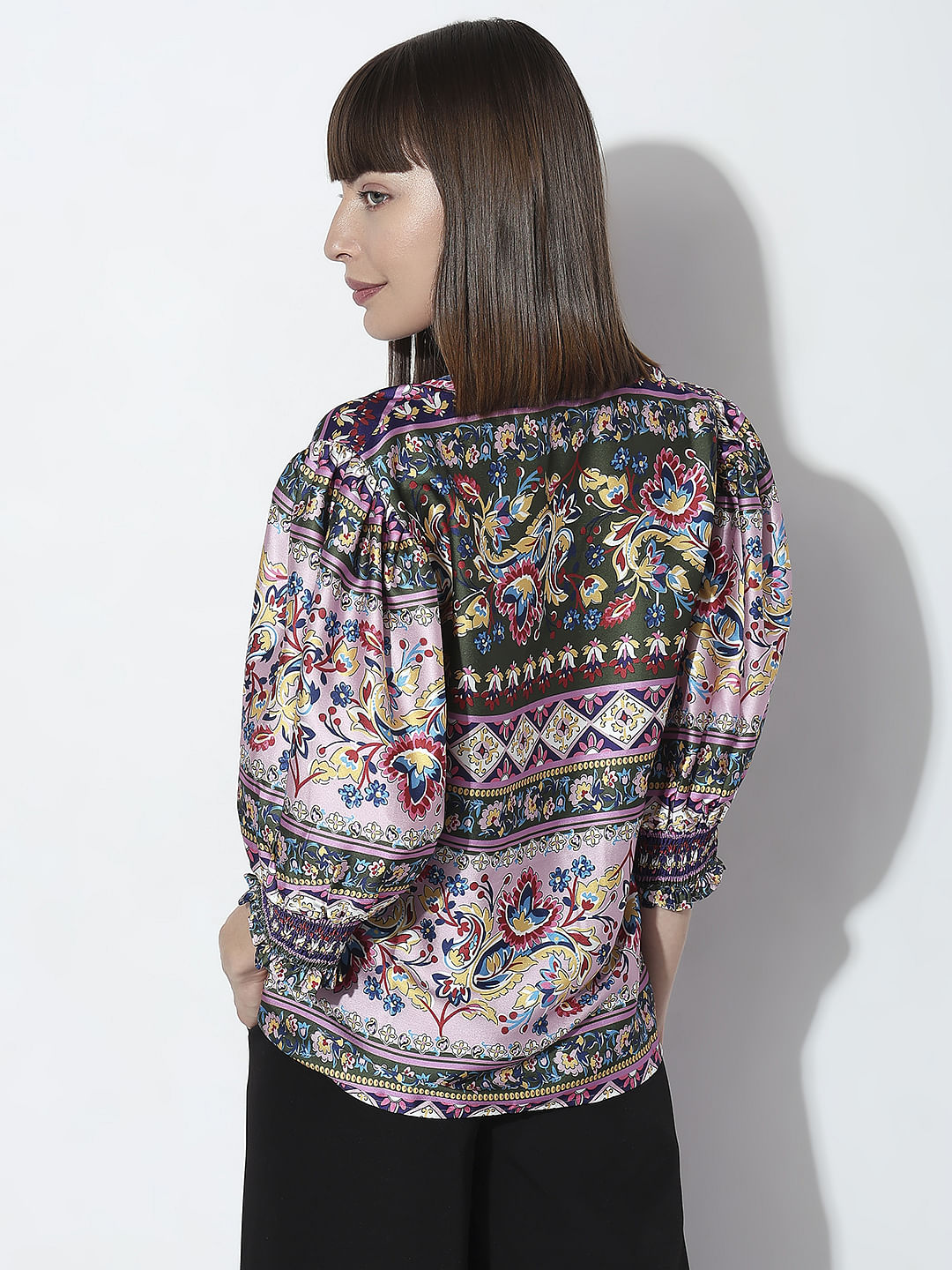 Purple All Over Print Top