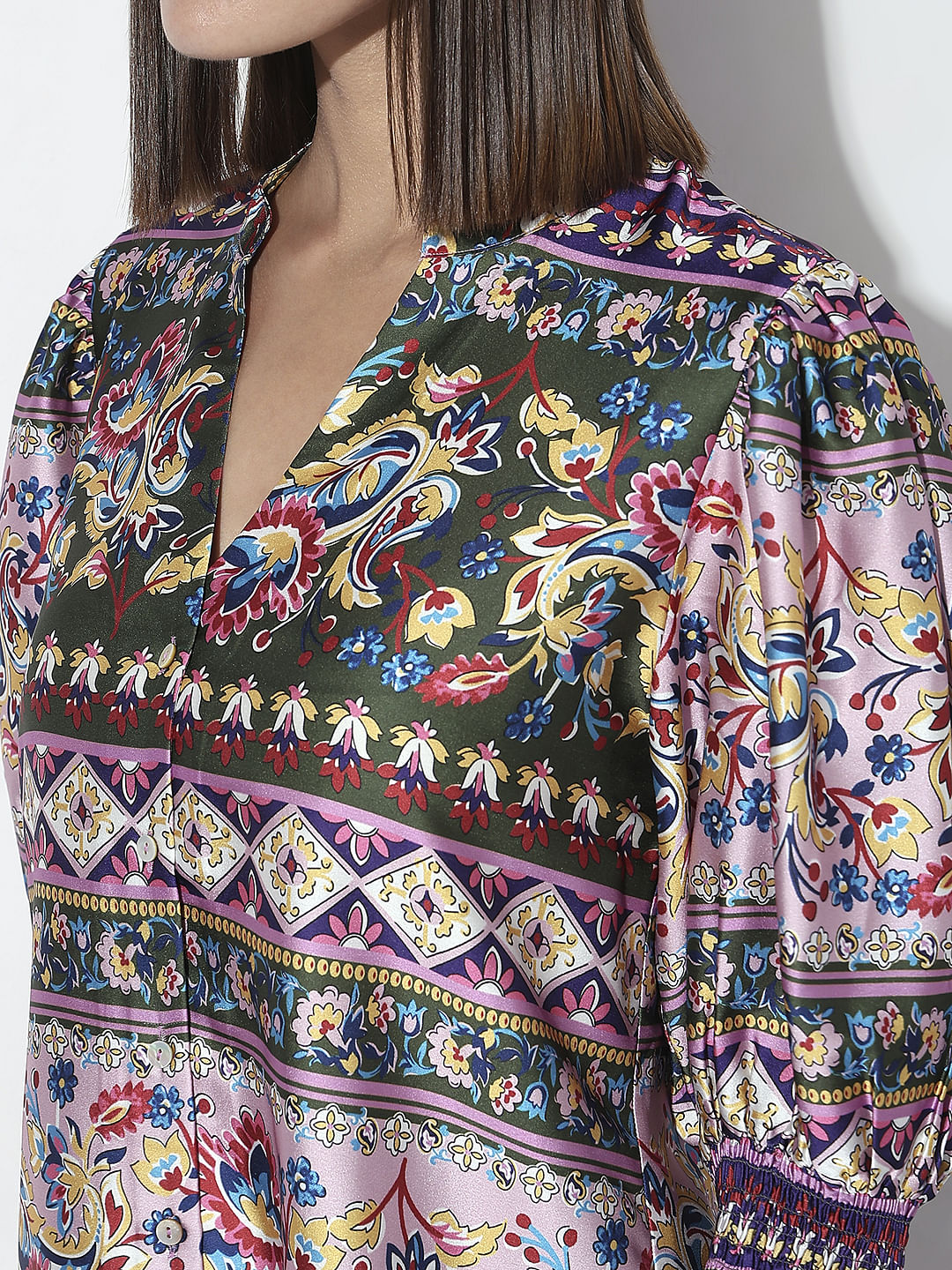 Purple All Over Print Top