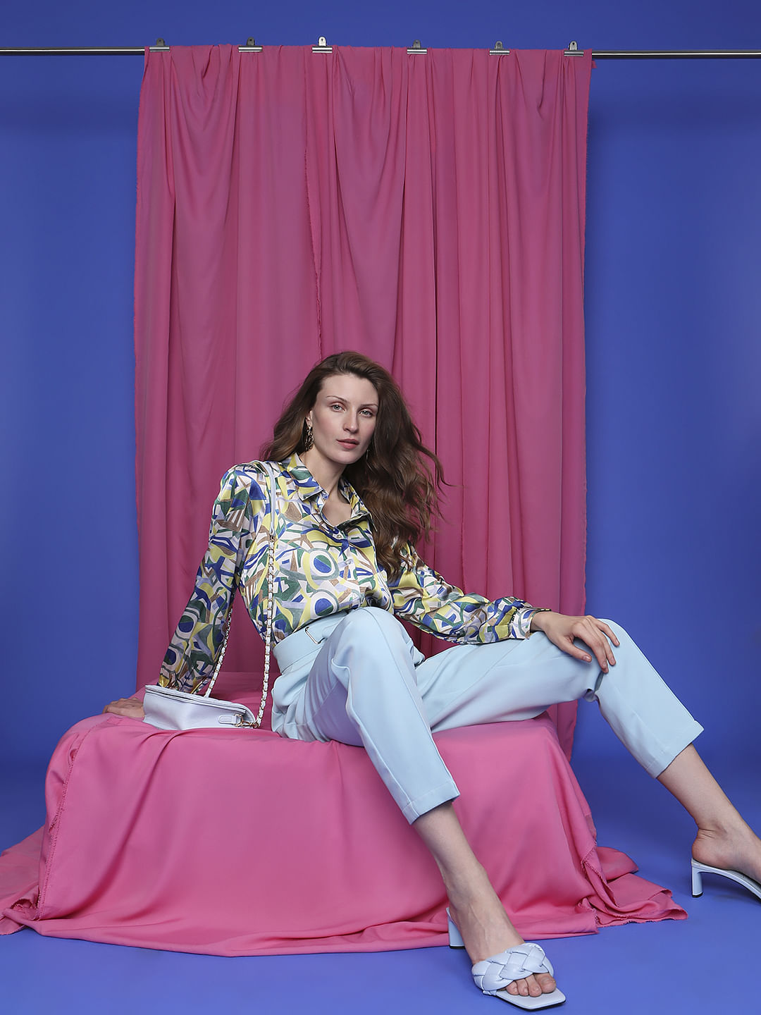 Brown Colourblocked Shirt