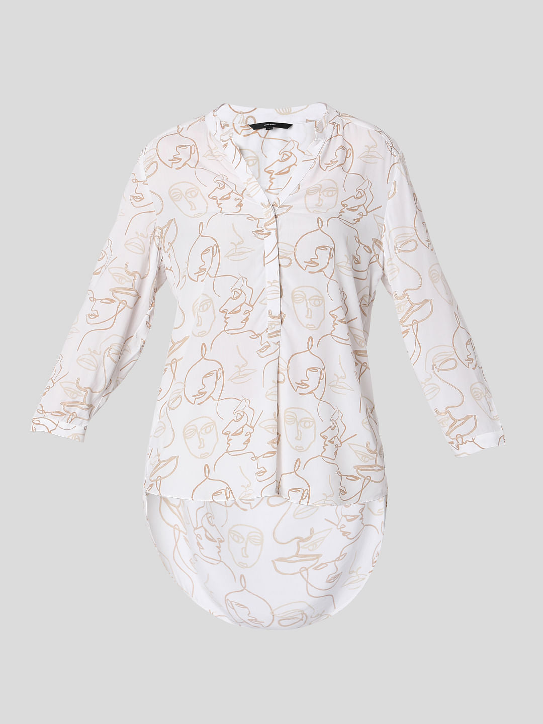 White Face Print Top