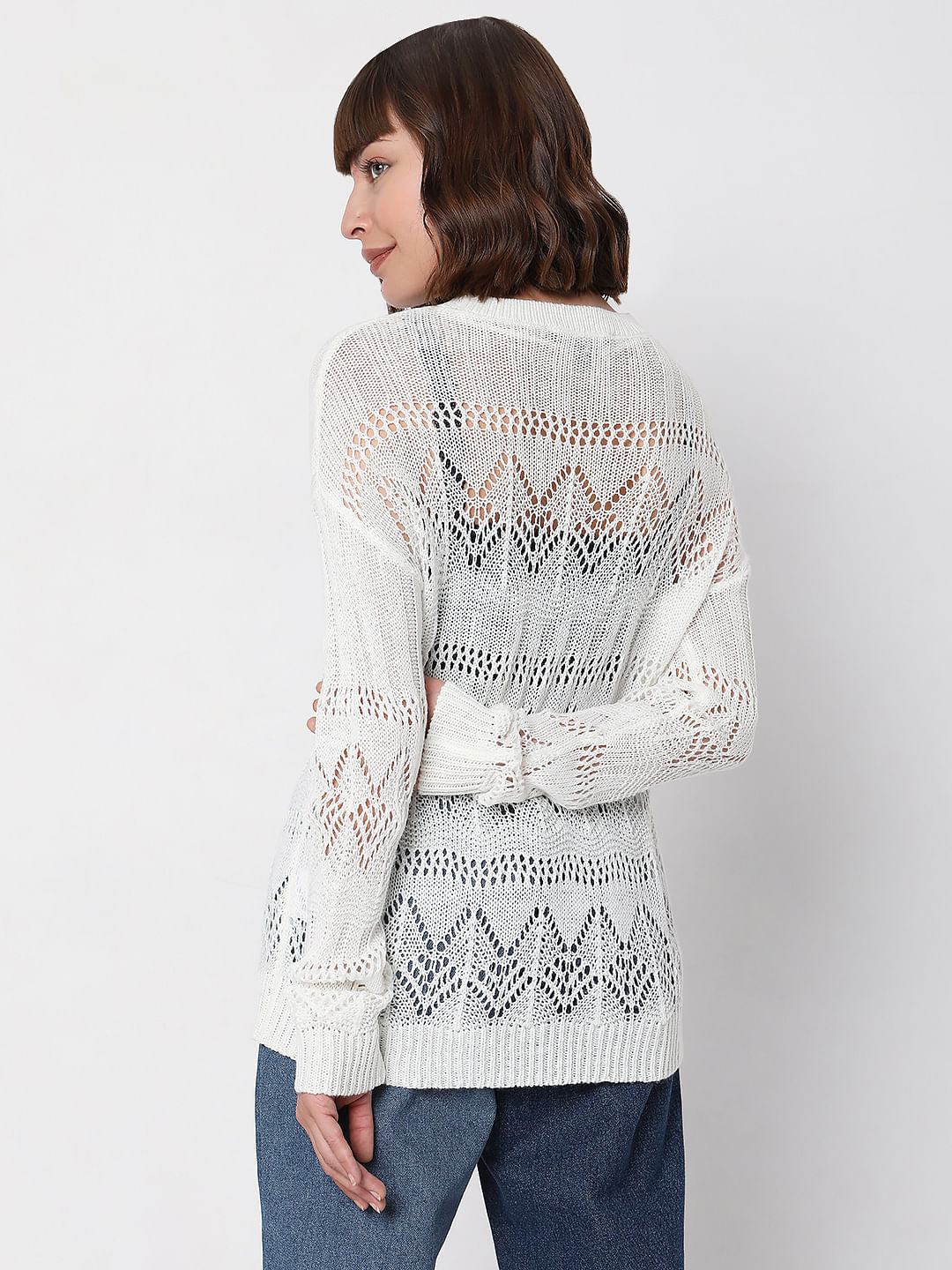 White Lace Sweater