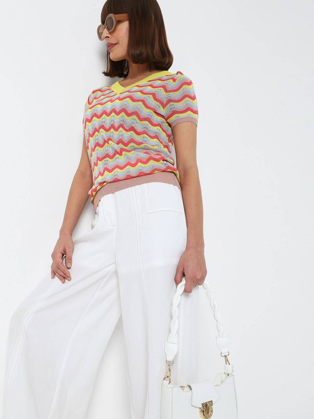 Multi-Coloured Striped Top