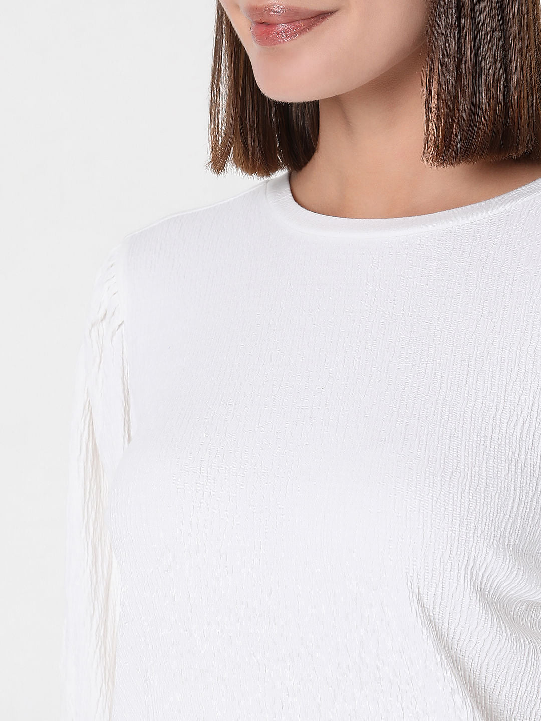 White Back Cut Out Top