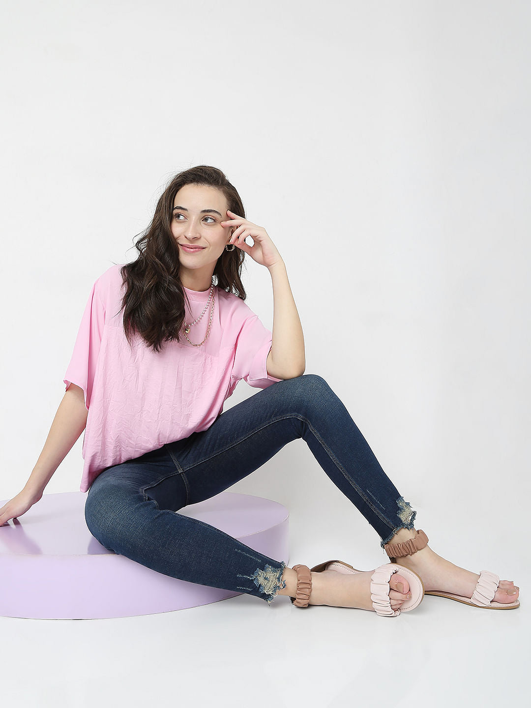 Blue Mid Rise Wendy Skinny Jeans