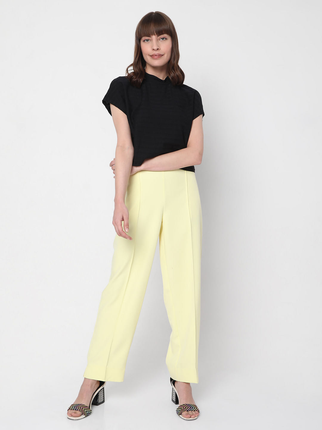 Black High Neck Knit Top